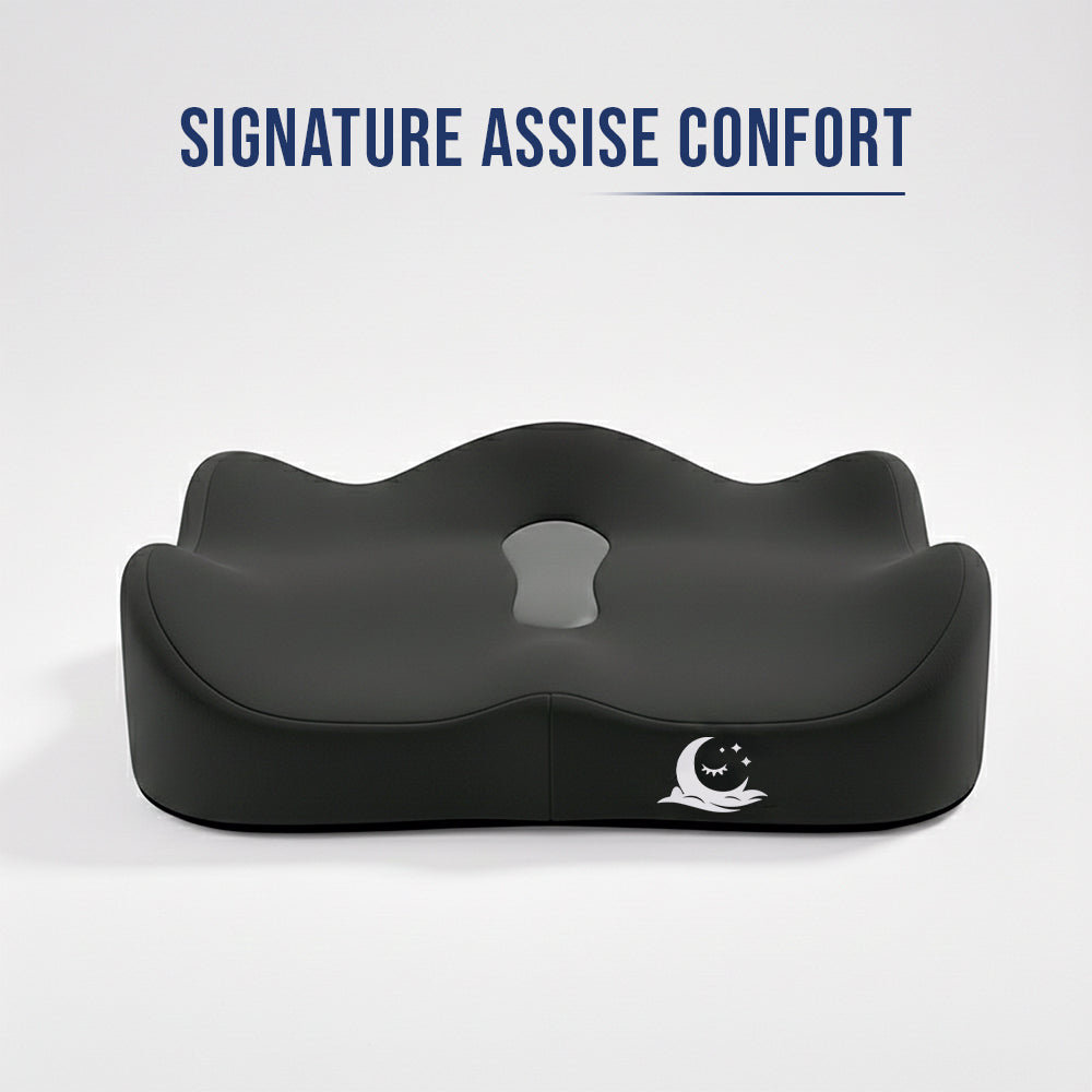 Coussin d’assise ergonomique à mémoire de forme – siège bureau voiture – Signature Assise Confort