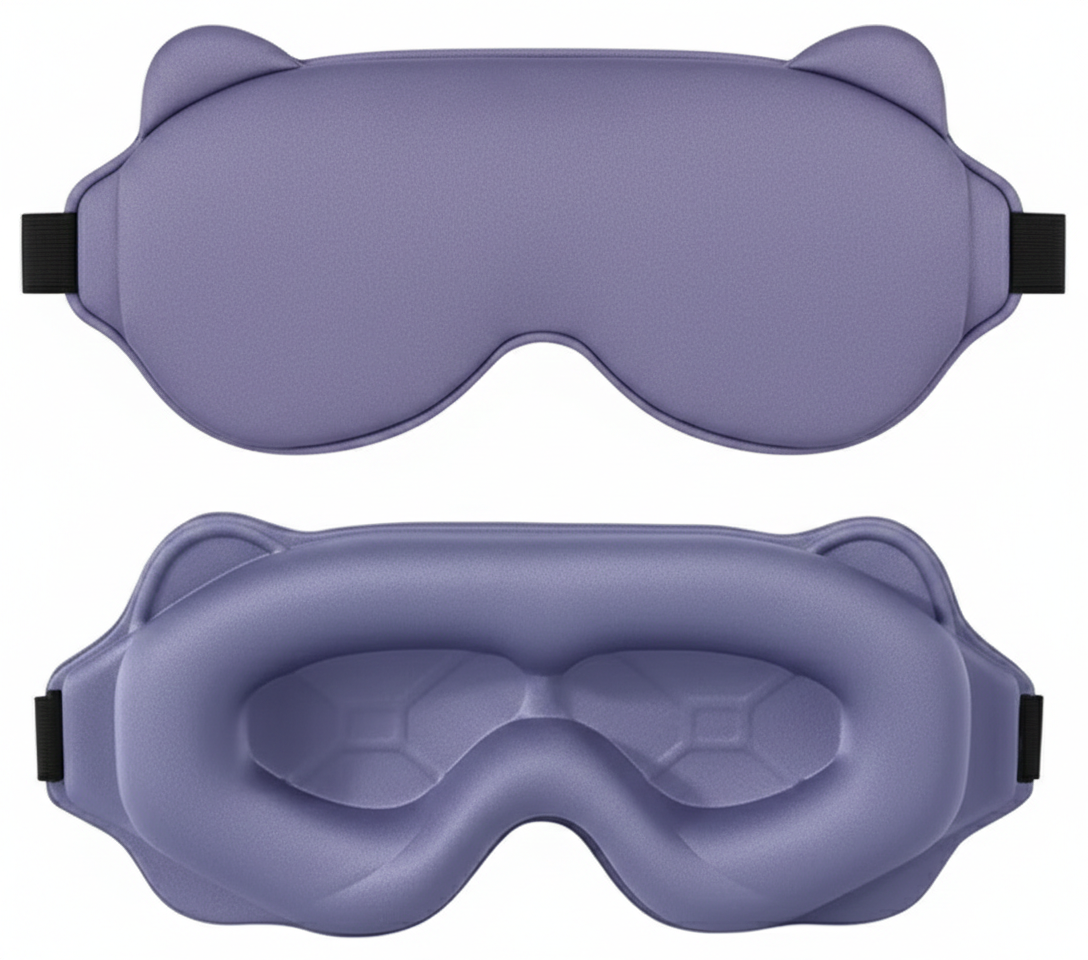 Masque de sommeil ergonomique occultant en tissu – masque nuit confort – Signature Sommeil