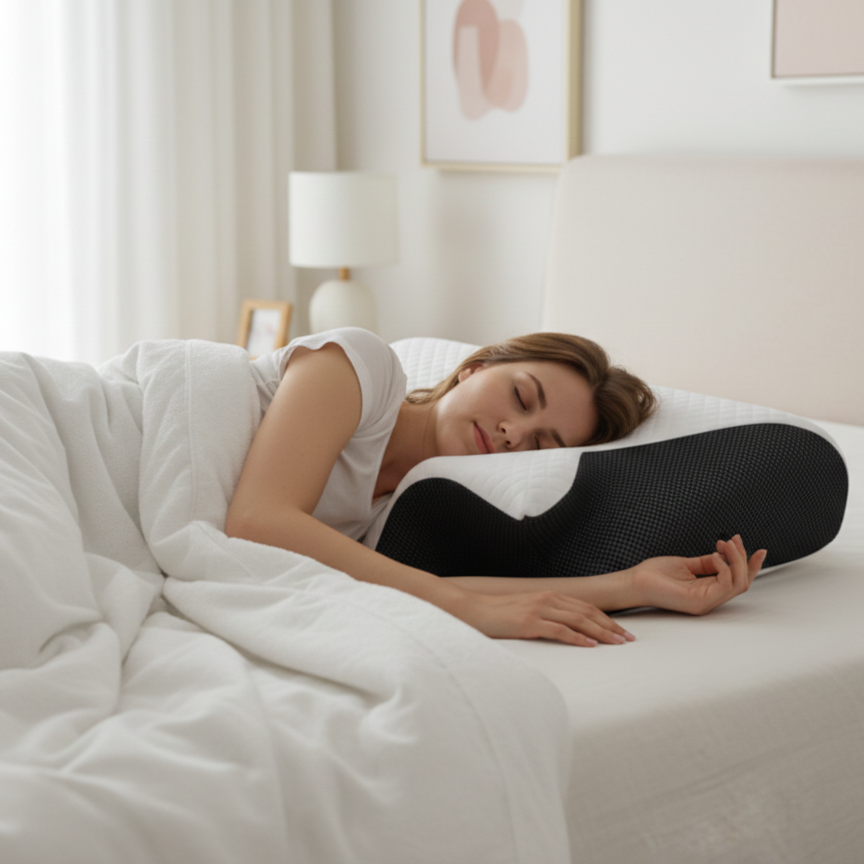 Oreiller ergonomique rectangulaire à mémoire de forme – oreiller sommeil – Signature Sommeil