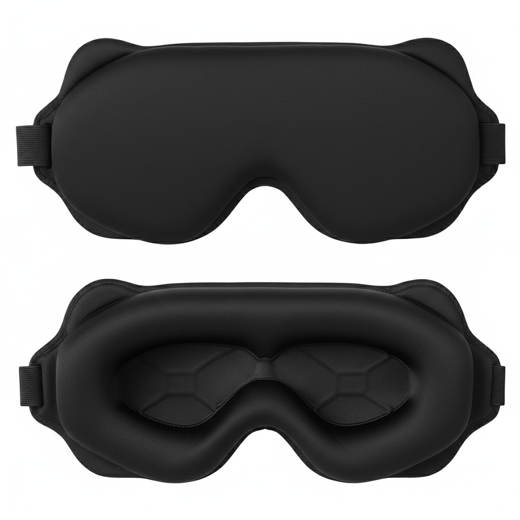 Masque de sommeil ergonomique occultant en tissu – masque nuit confort – Signature Sommeil